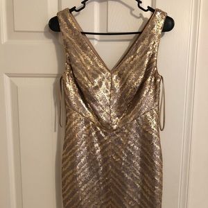 Mark Zunino size 2 sequin gold dress